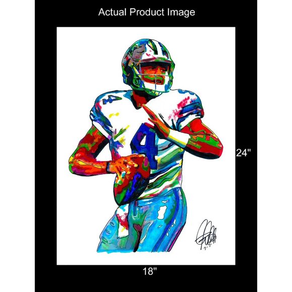 Dak Prescott Dallas Cowboys Footbal Poster 18x24 - Picture 2 of 4